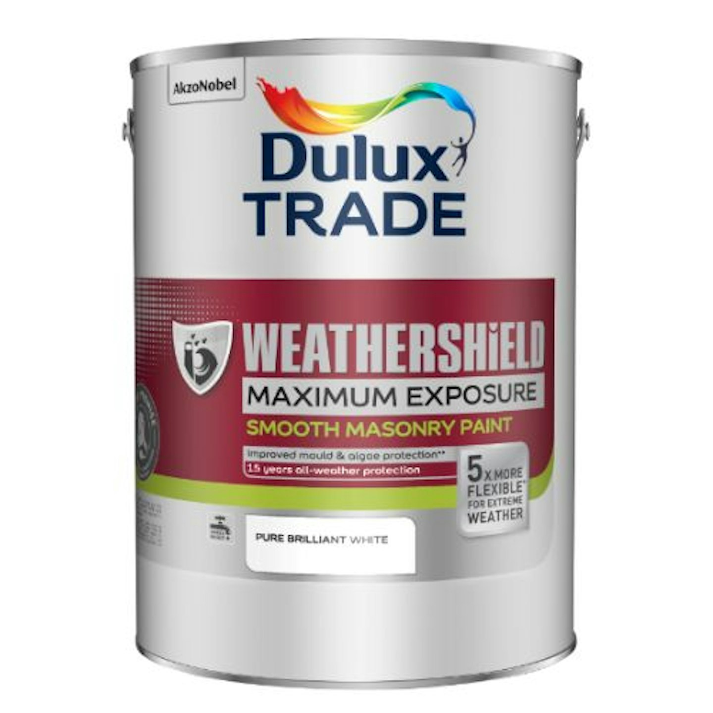 Dulux Trade Weathershield Maximum Exposure Smooth Masonry Paint, 5L