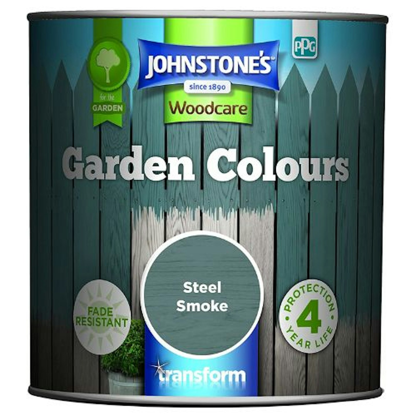 Johnstone’s Garden Colours in Steel Smoke, 1L