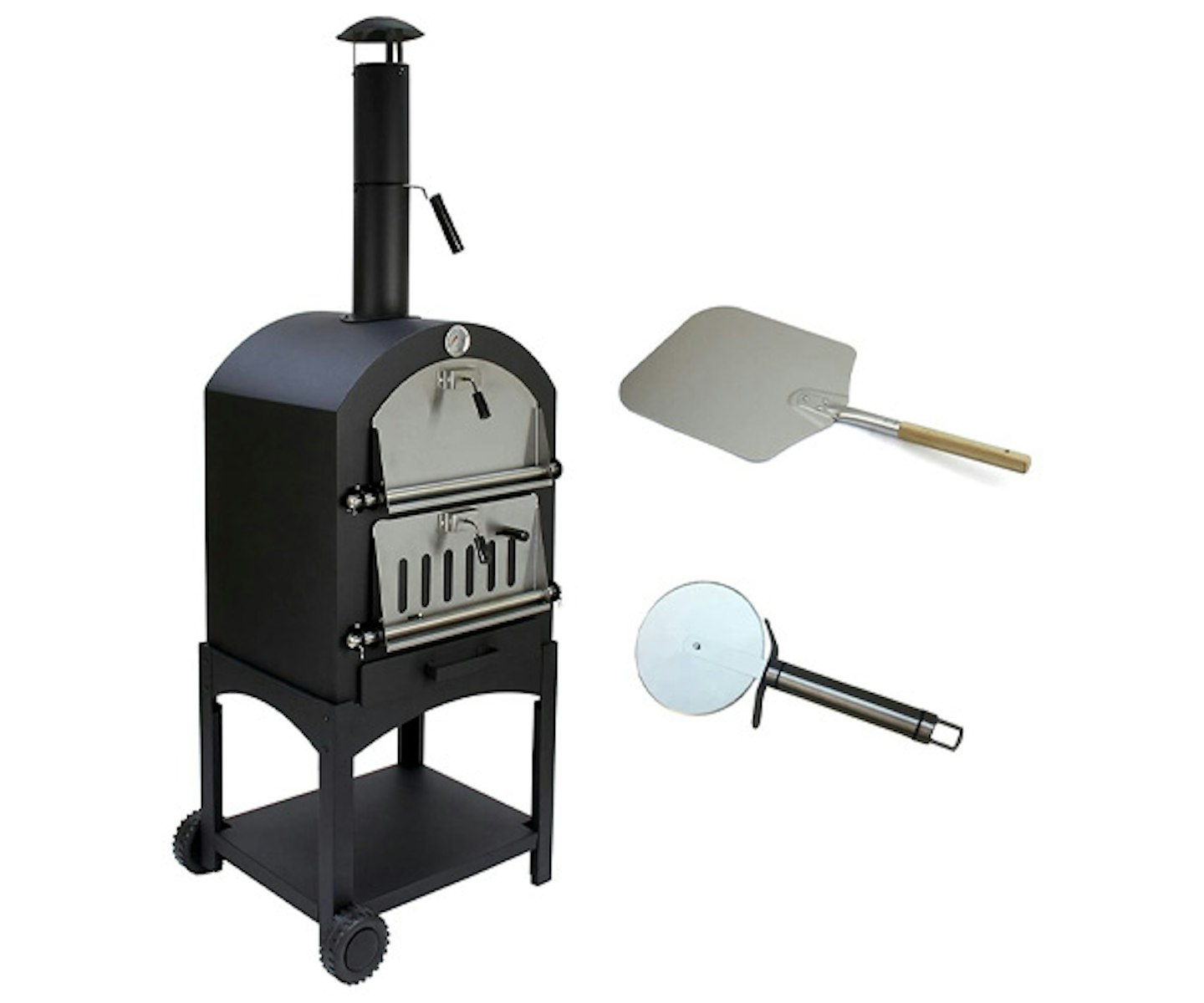 Monster Shop Pizza Oven Outdoor Grill & Pizza Peel