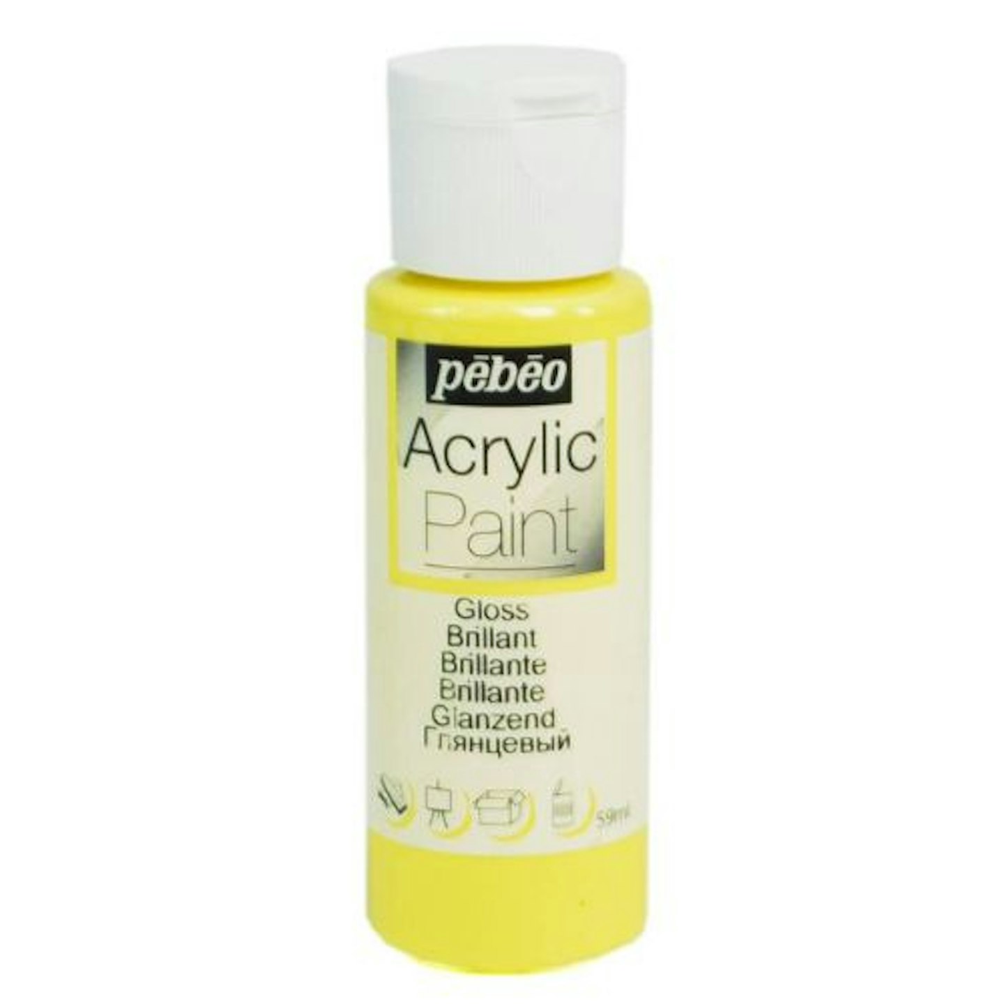 Pebeo Bright Yellow Gloss Acrylic Paint 59ml