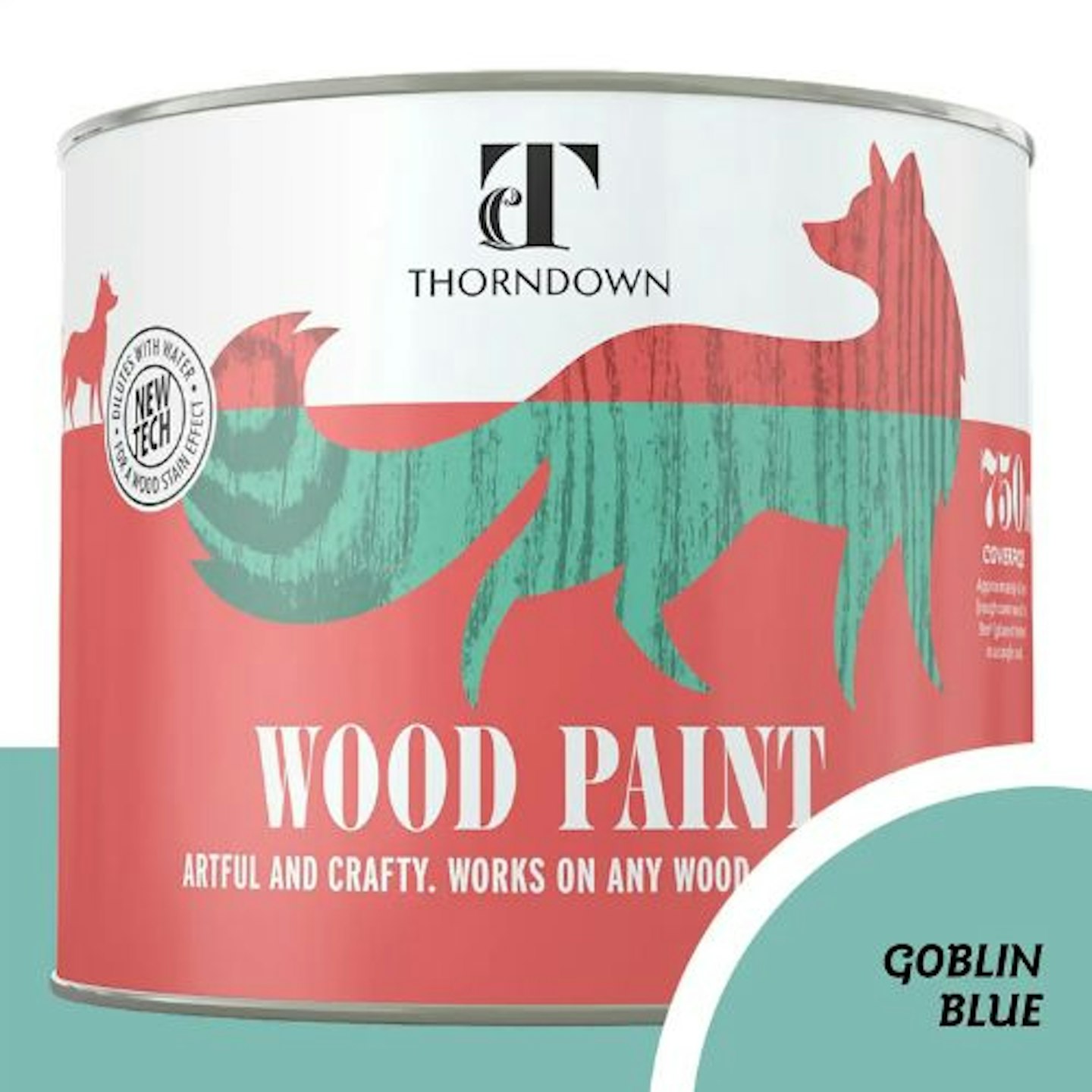 Thorndown Wood Paint in Goblin Blue, 750ml