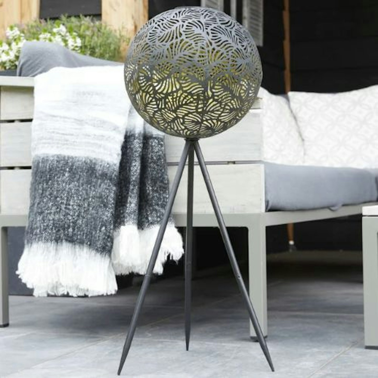 Shailena 80cm Solar Powered Integrated LED Outdoor Floor Lamp