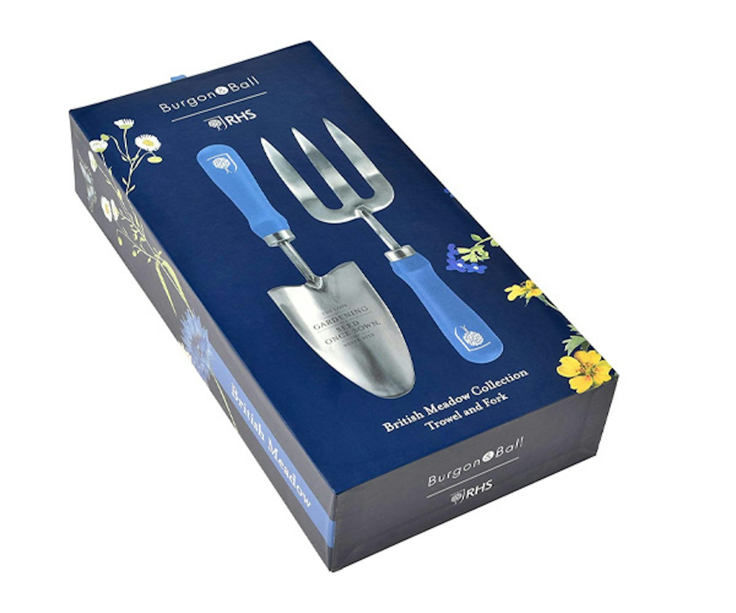 Burgon & Ball RHS British Meadow Trowel & Fork Set in Gift Box