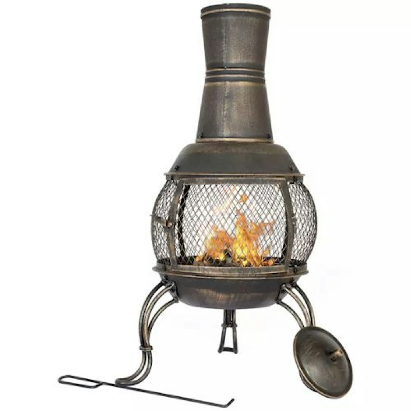 La Hacienda Medium Steel Chimenea - Bronze