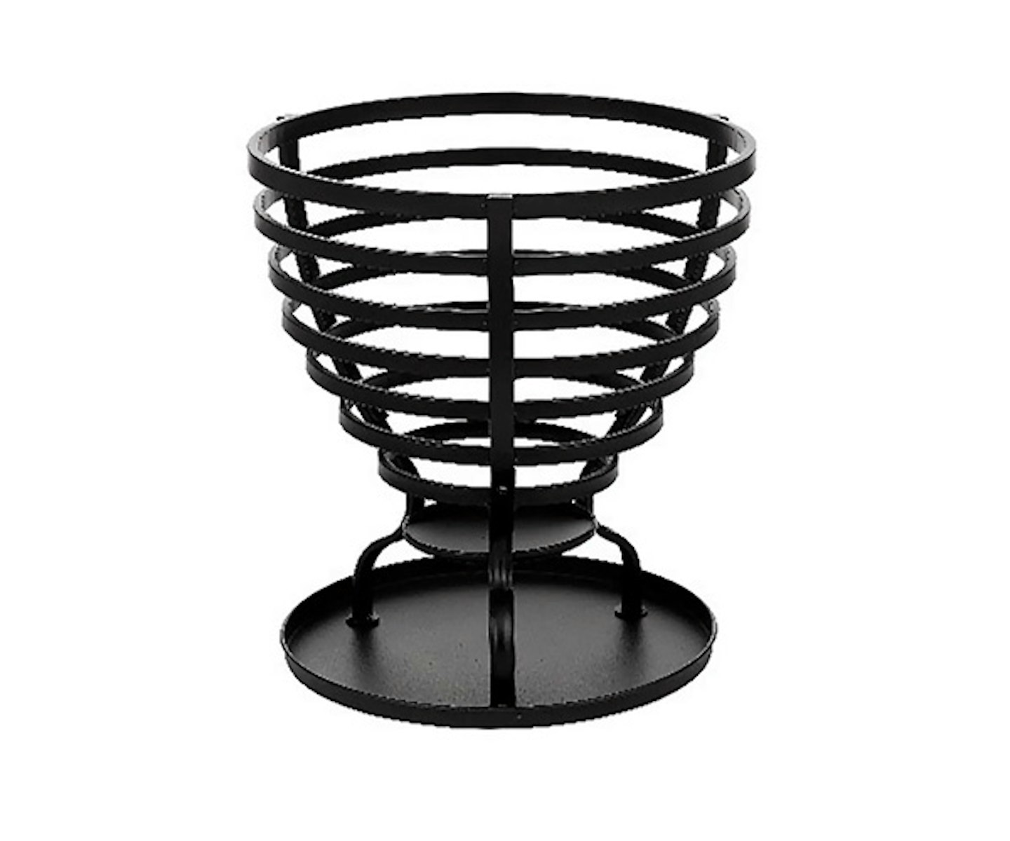 Texas Black Painted Steel Stripe Fire Basket