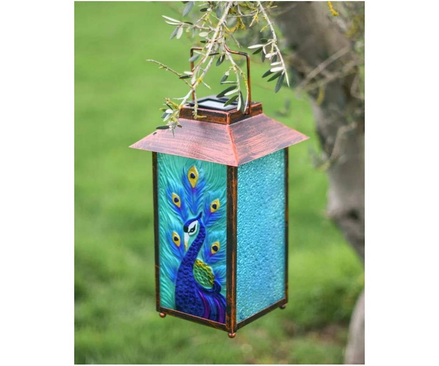 Handcrafted Garden Solar Light Peacock