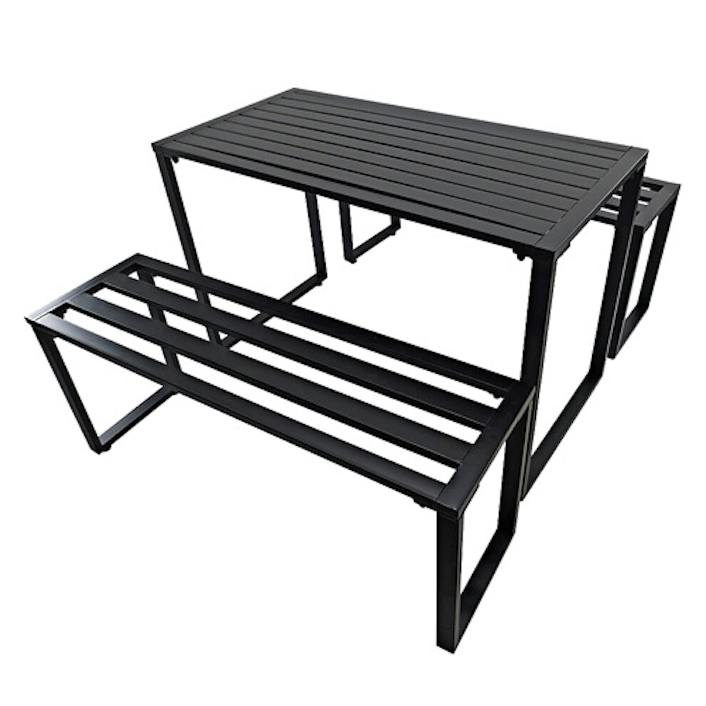 outdoor bench and table