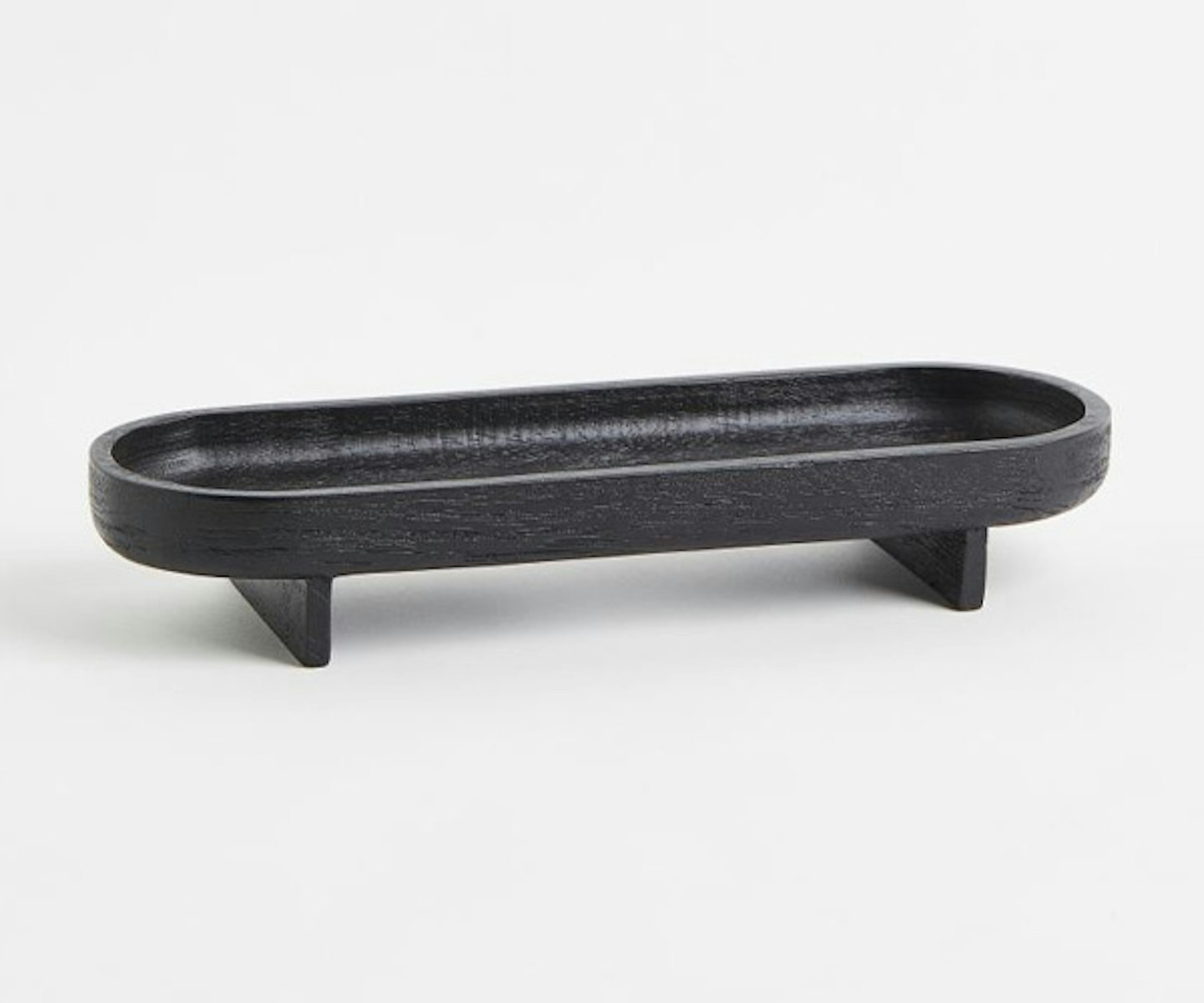 Oval wooden tray