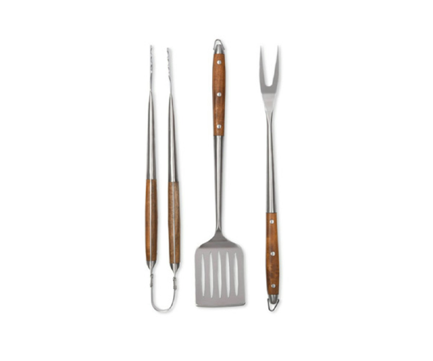 Turn, flip and serve up a feast at your garden barbecue with our stainless steel and acacia Set of 3 BBQ Tools.