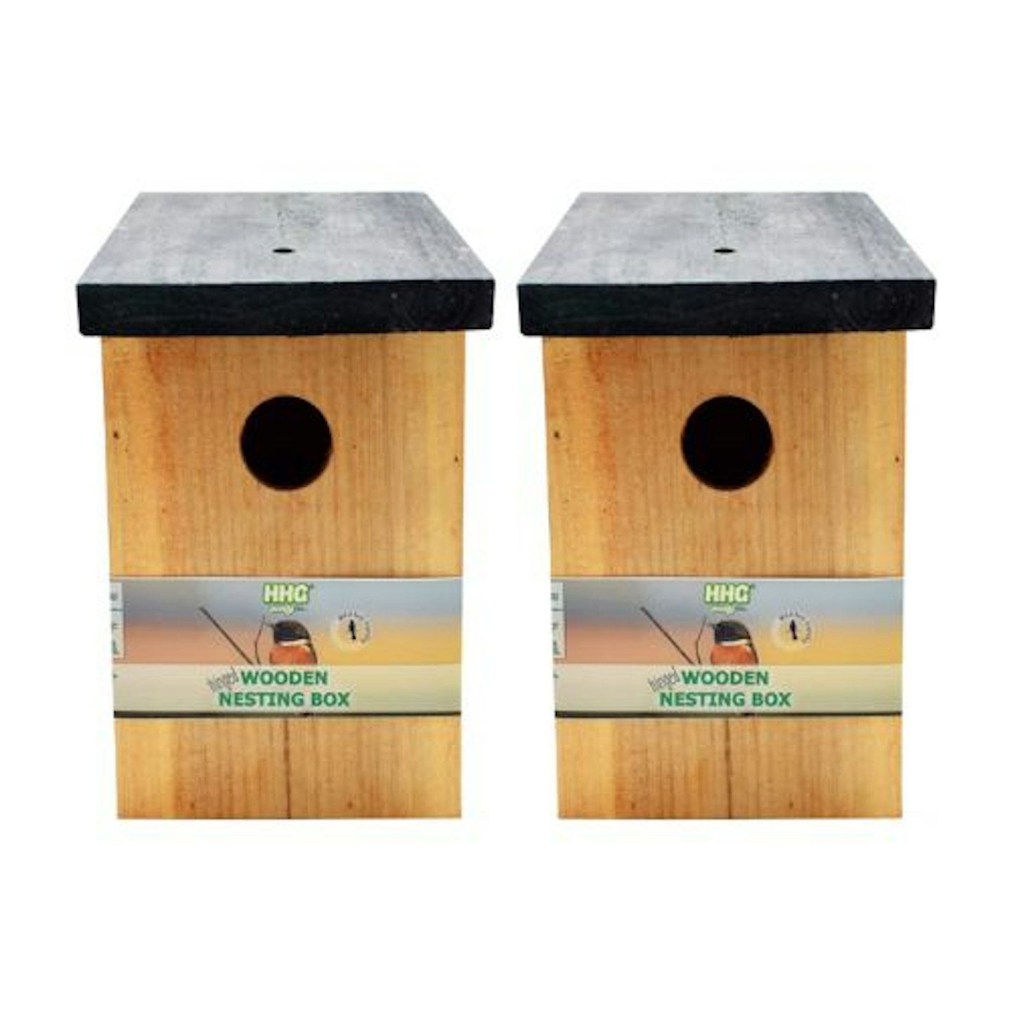 Wooden Wild Bird Nesting Boxes (2)