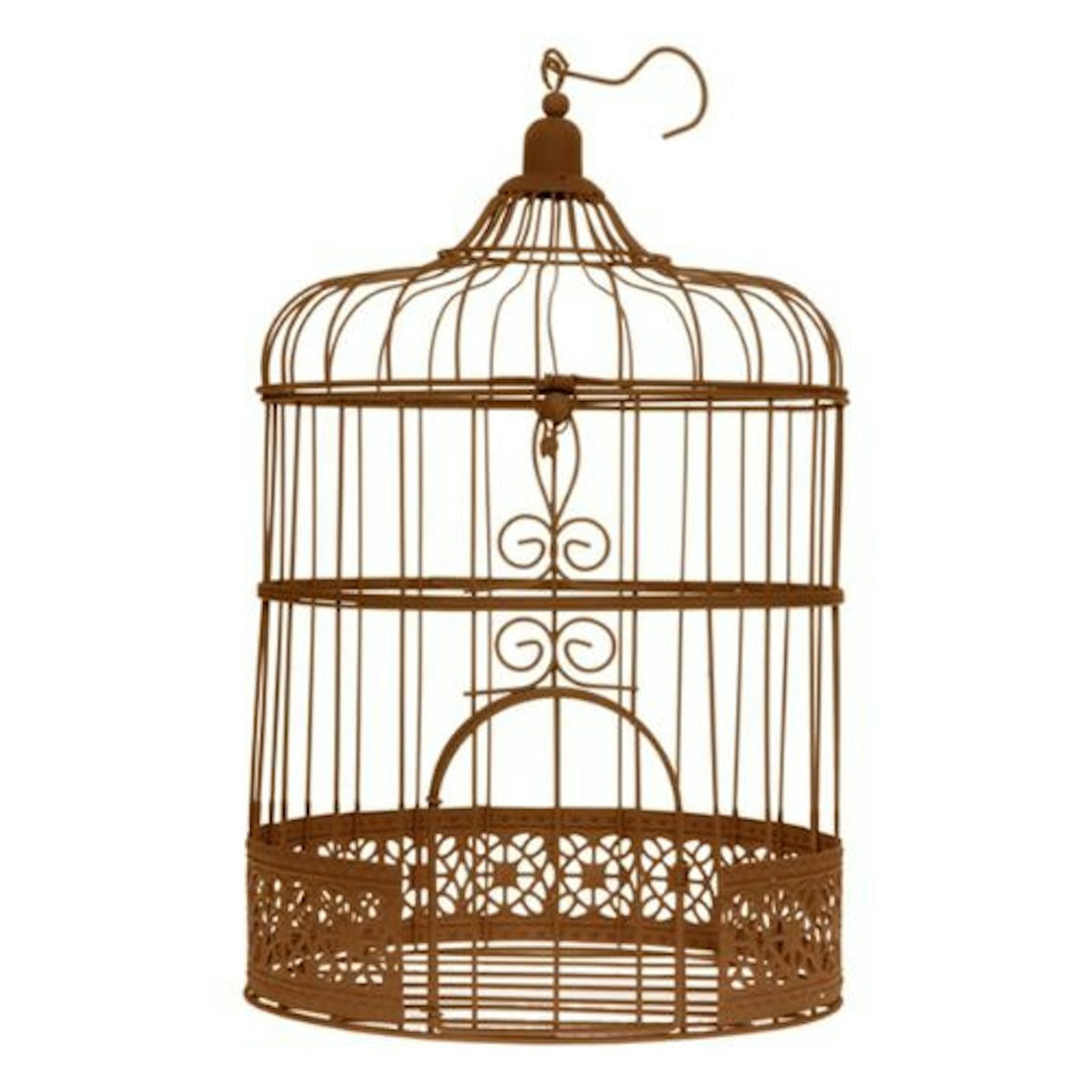 Cage Metal Money Box, Rust Color