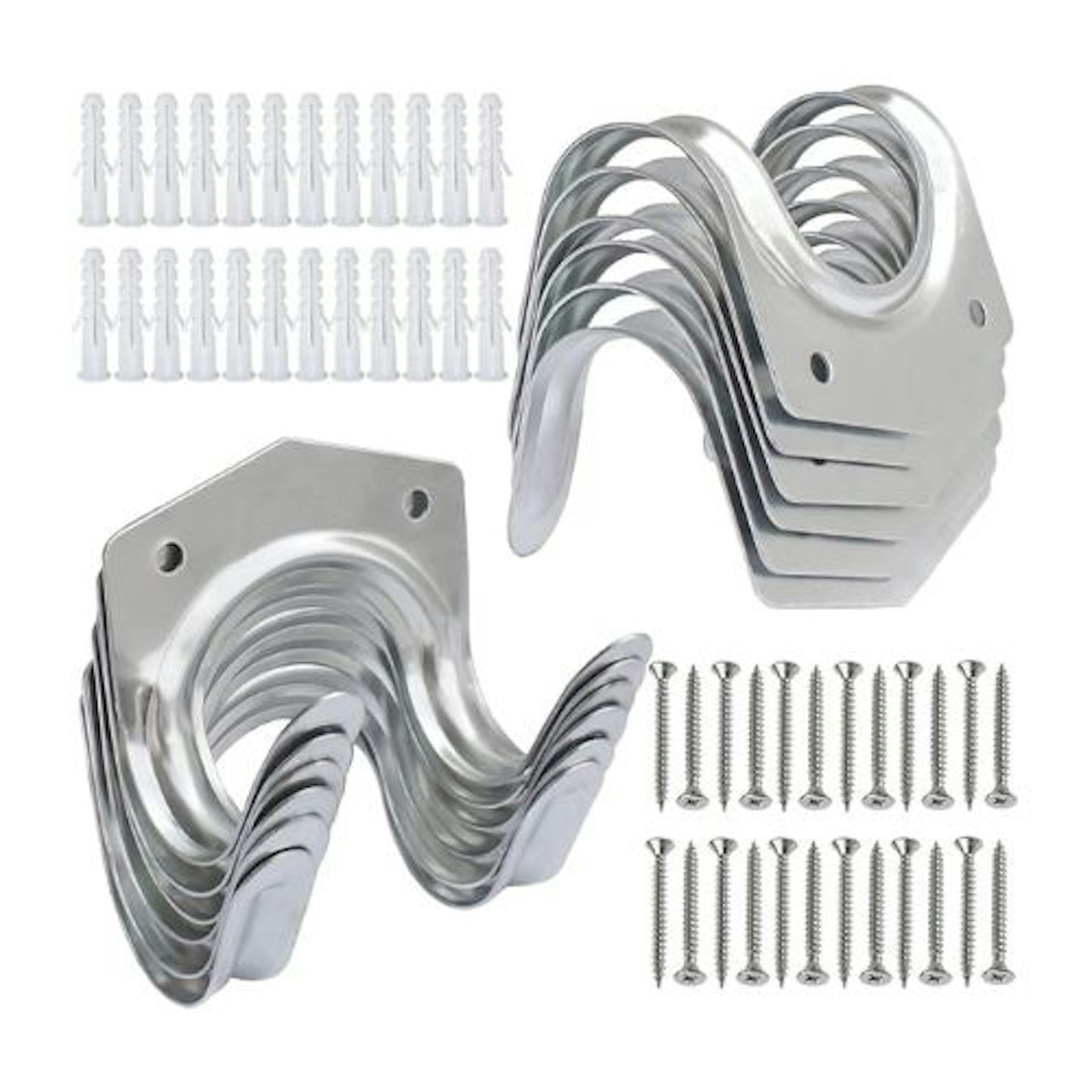 Tool Hanger Hooks Set for Garden Shed (12 Pack)