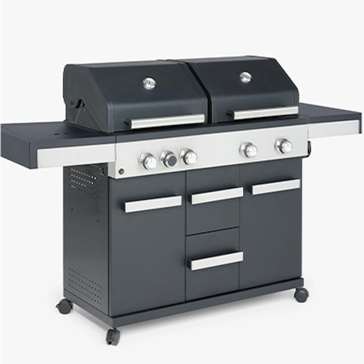 JL Grillstream Dual Hood 5 Burner Hybrid Gas & Charcoal BBQ