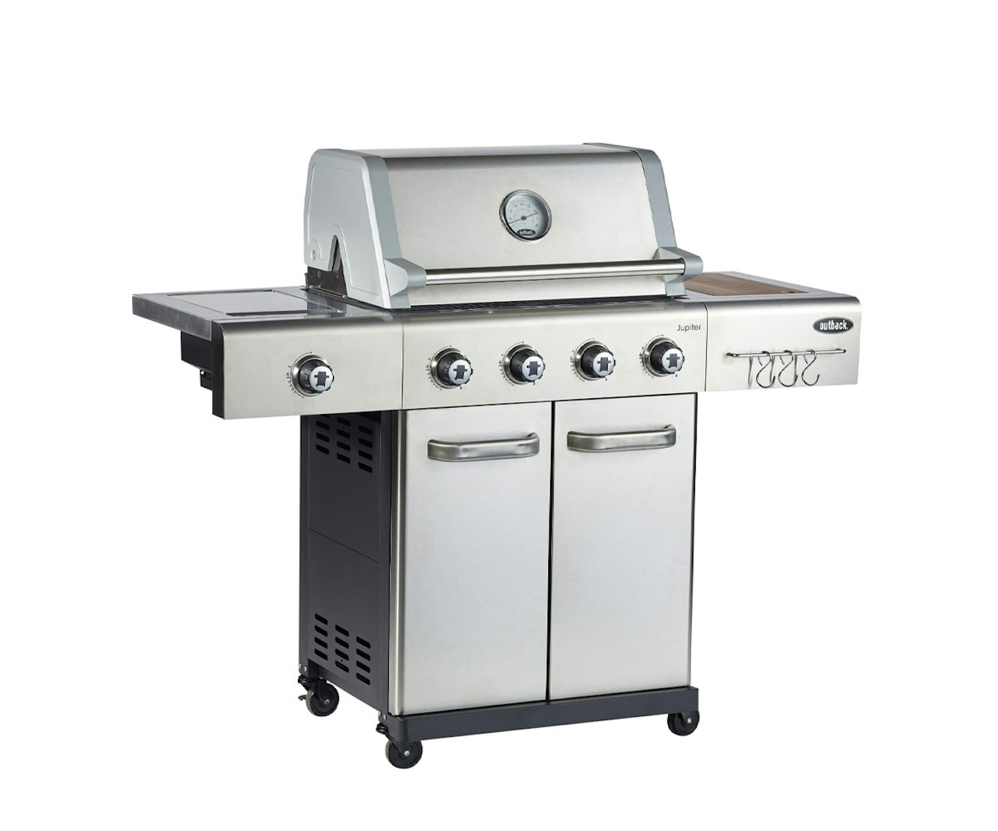 Outback Jupiter - 4 Burner Hybrid BBQ Grill with Side Burner