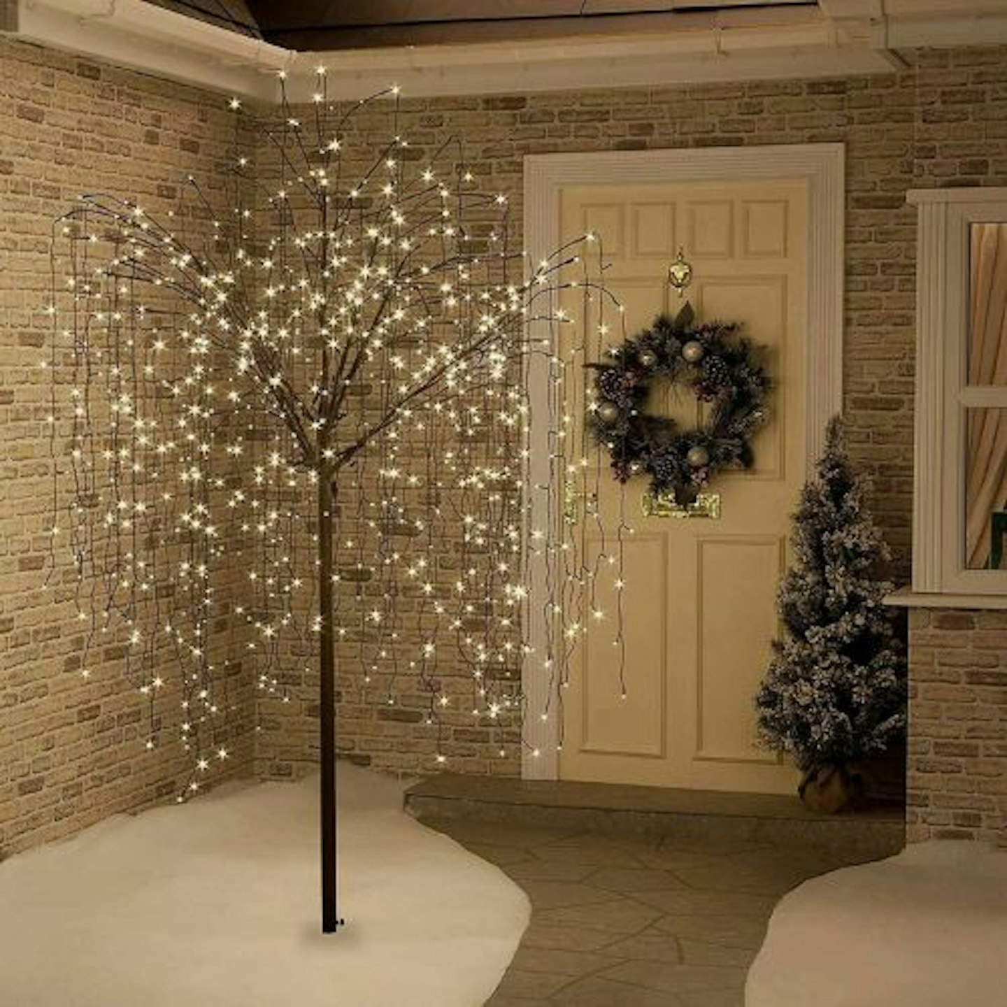 Snowtime 120cm Weeping Willow Tree with 160 Ice White LEDs