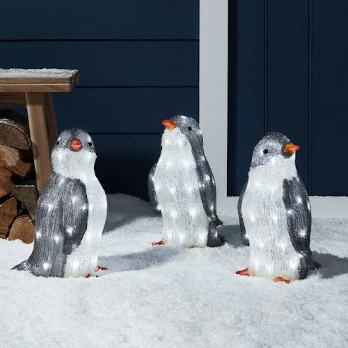 Trio Of Light Up Penguins