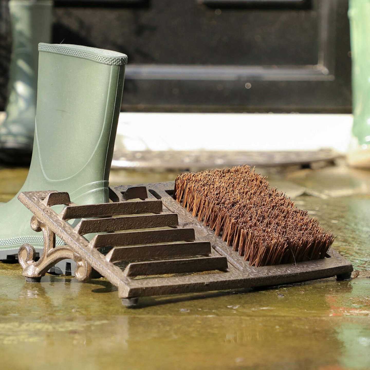 Cast Iron Garden Boot Brush And Scraper