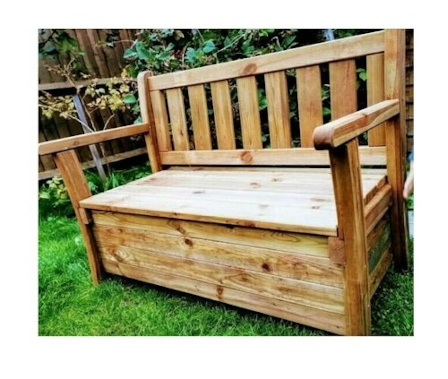 Etsy wooden storage bench box 120cm 