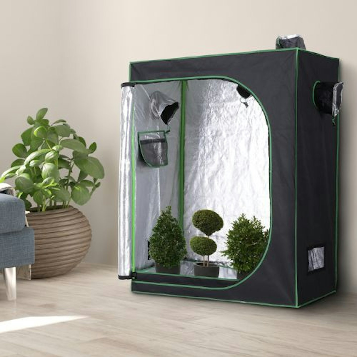 Mylar Hydroponic Grow Tents - Black & Green