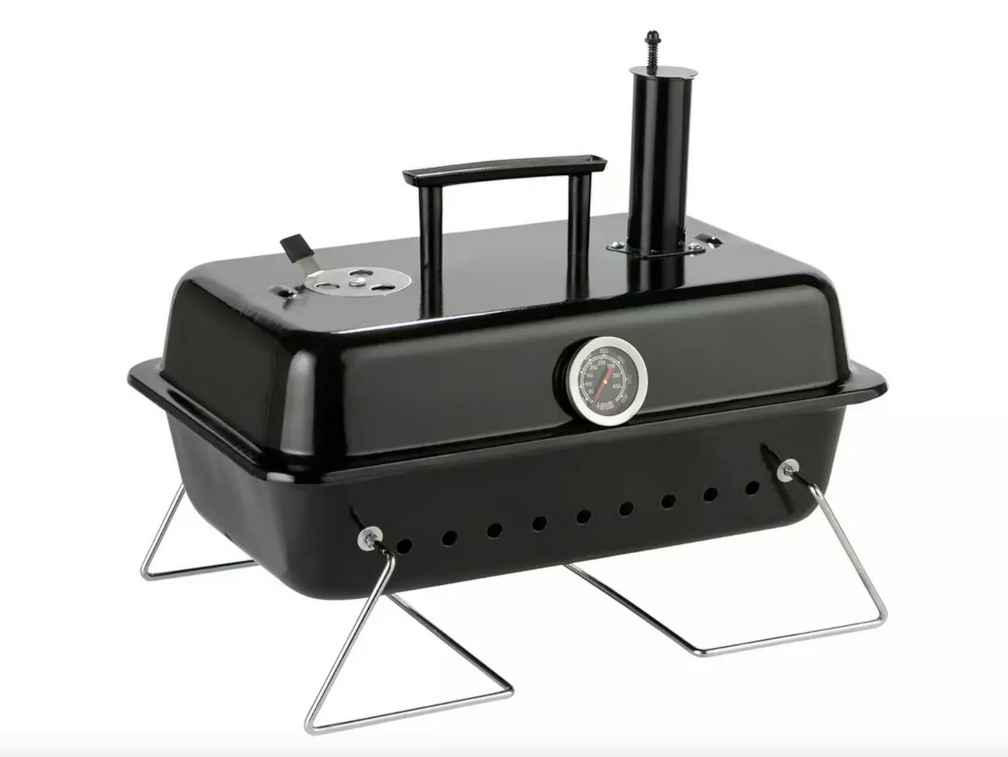 Argos Home Table Top Charcoal Smoker BBQ-Black