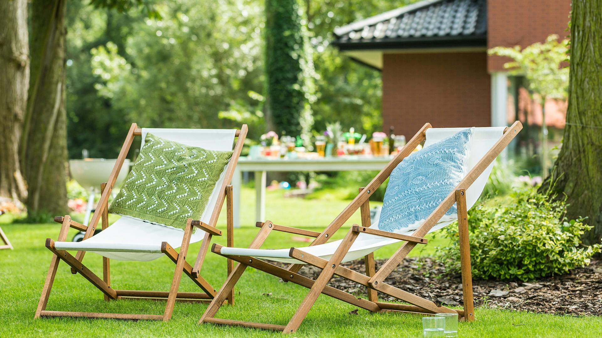 Deck chairs for the garden sale