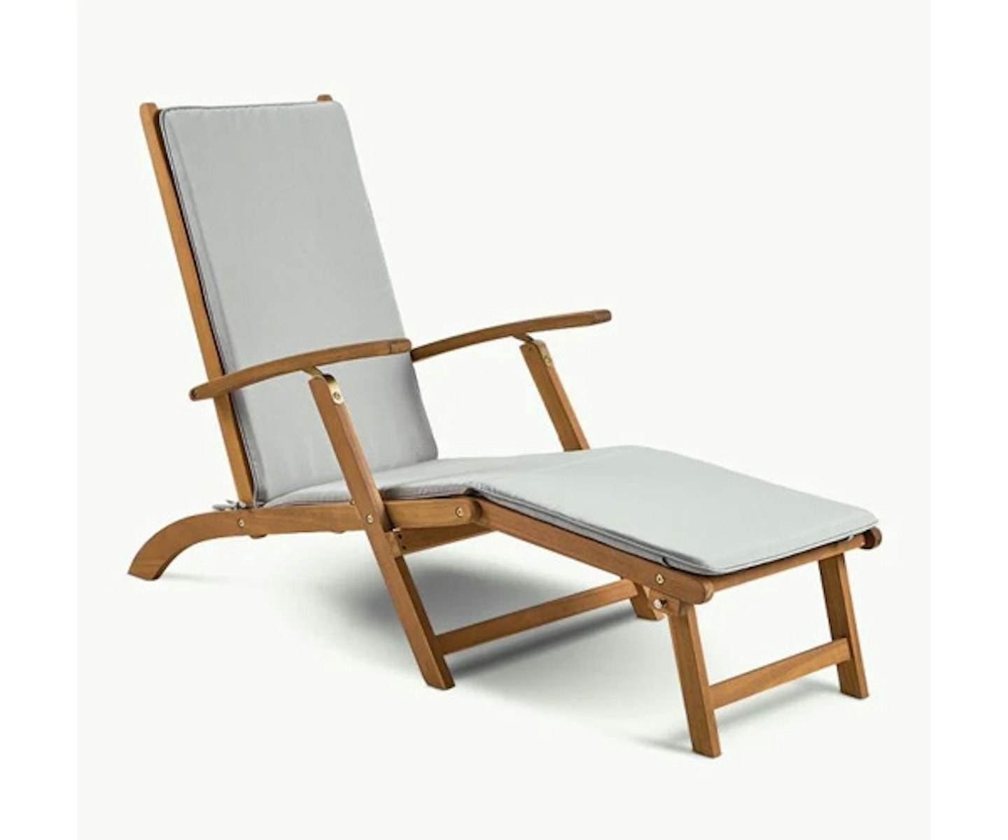 Grey Sun Lounger Chair With Cushion
