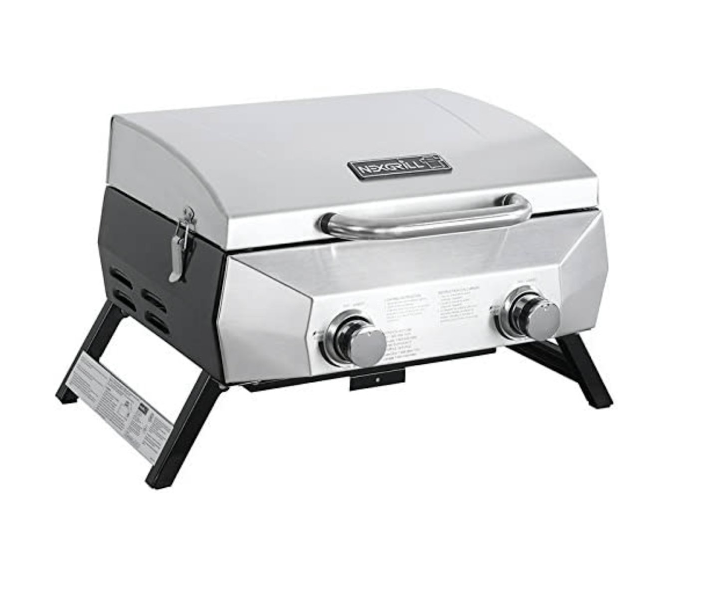 Nexgrill 2 Burner 304 Grade Stainless Steel 19" Gas Table Top BBQ Grill