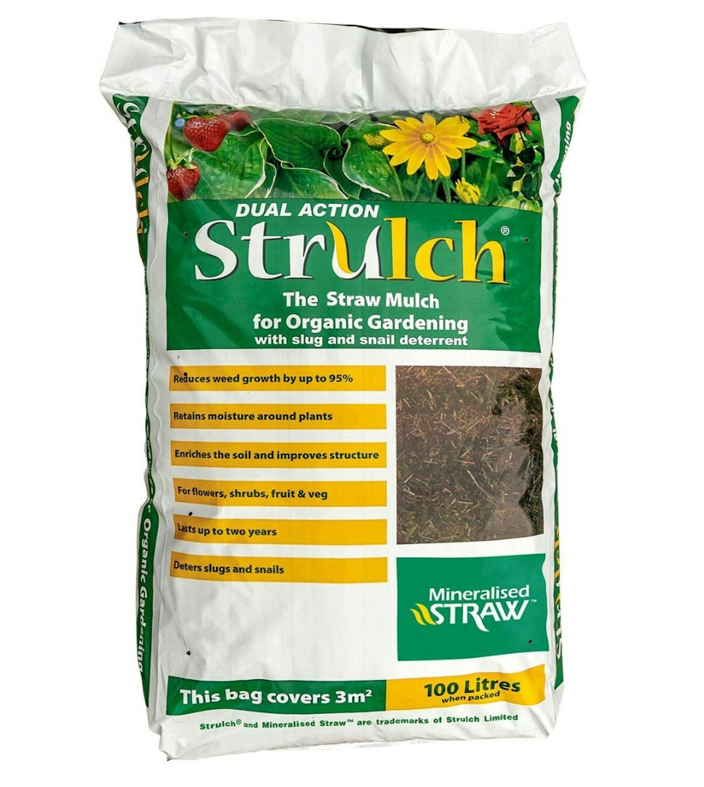  Strulch Mineralised Straw Mulch 100L