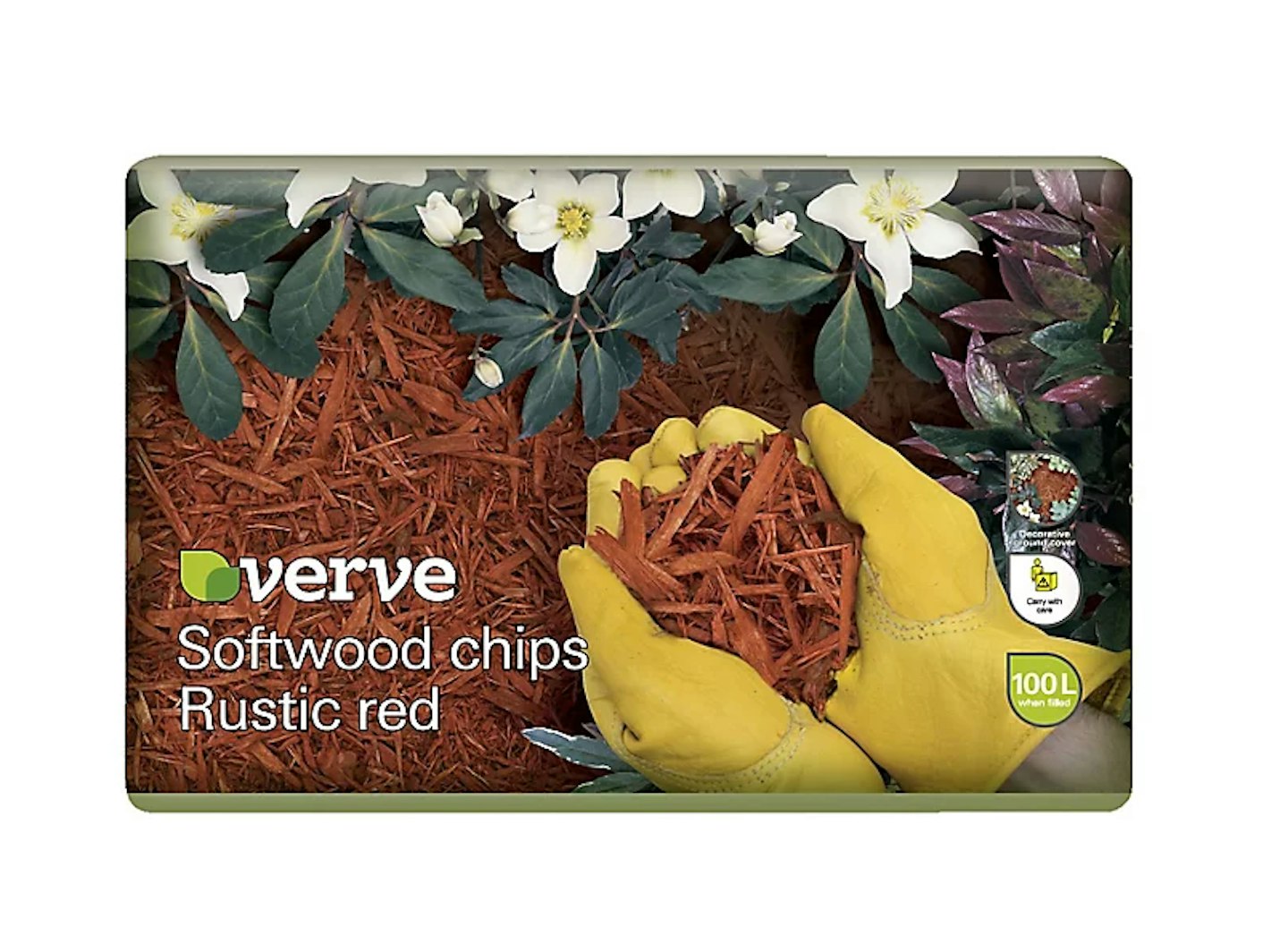 Verve Red Woodchip mulch 100L Bag