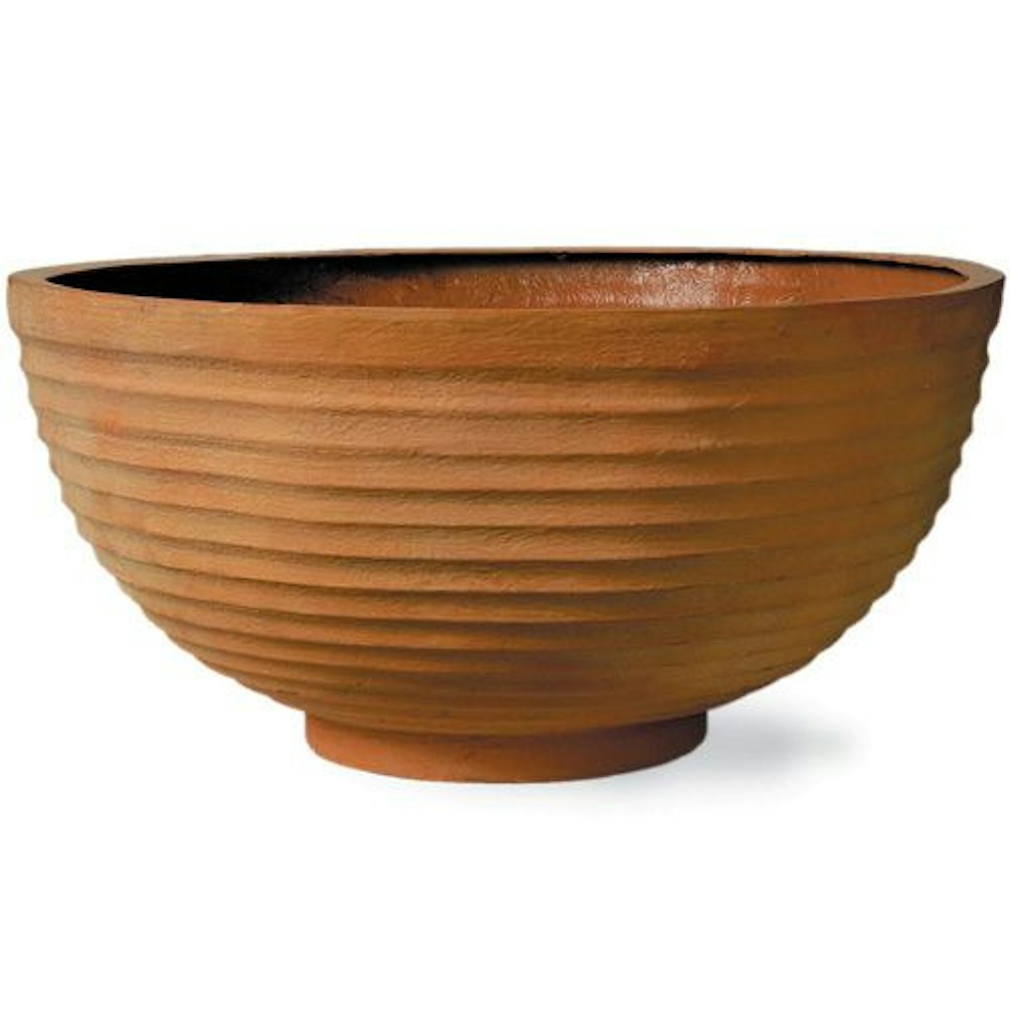 terracotta round raised ribbed pond