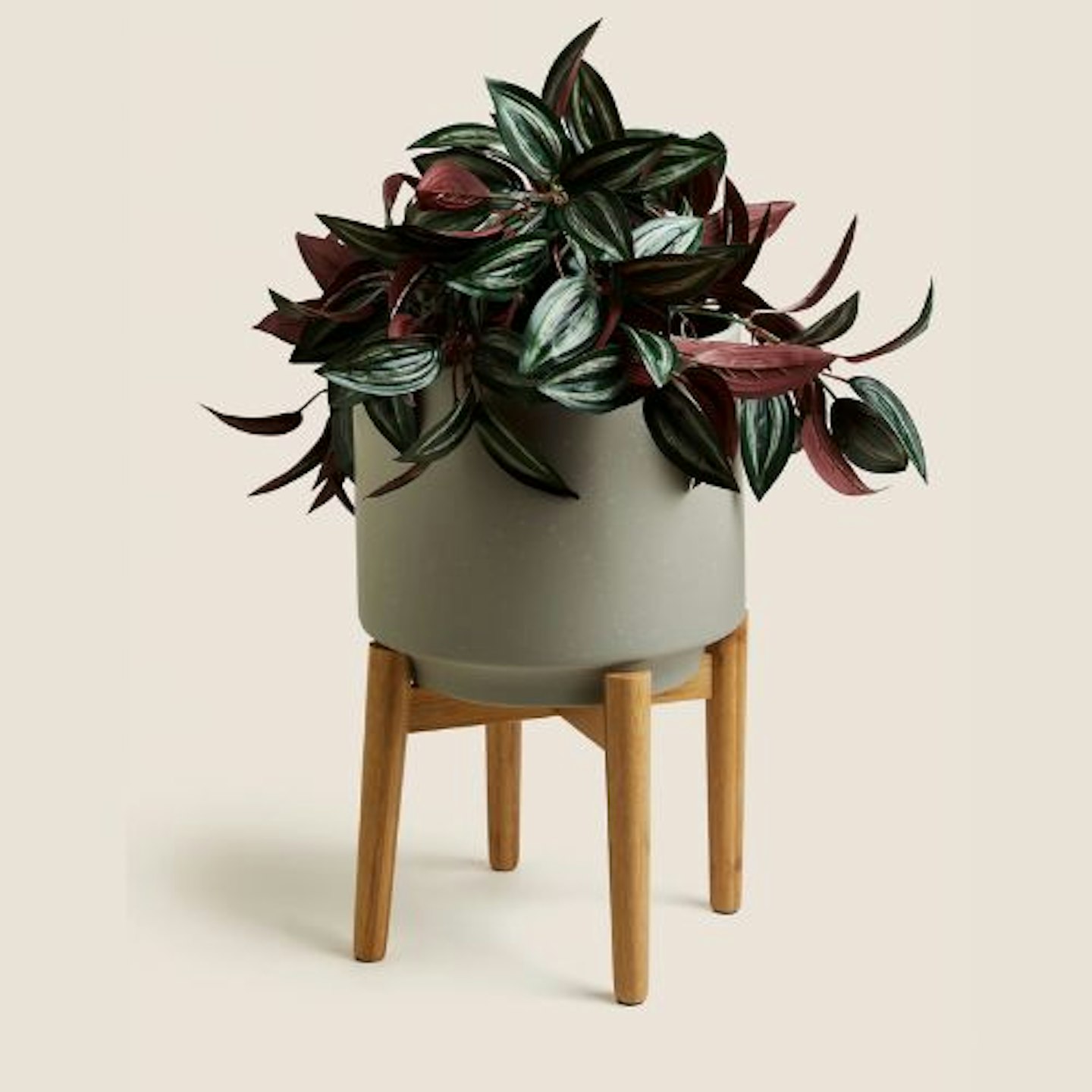 Large Ceramic Planter with Stand