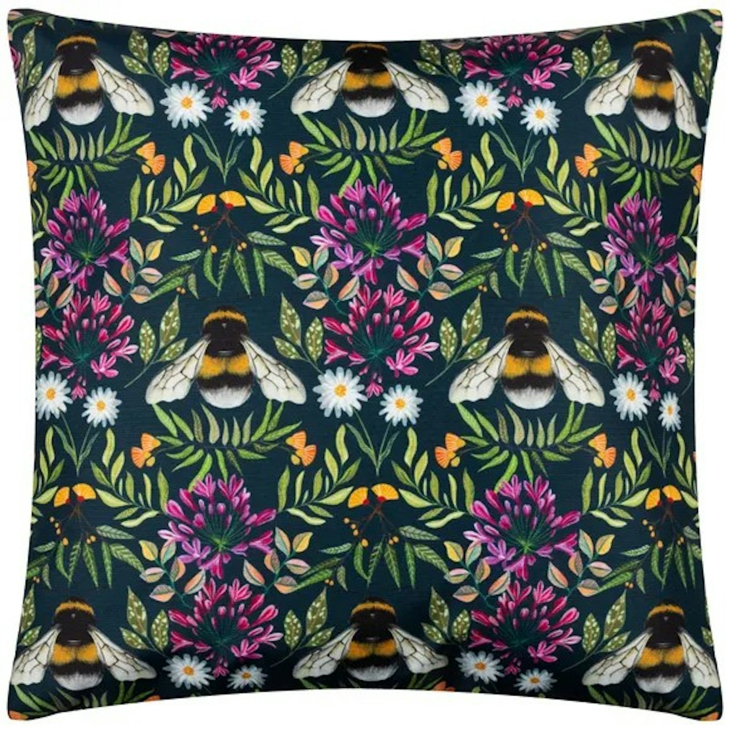 Wylder Nature House Of Bloom Zinnia Bee Outdoor Cushion