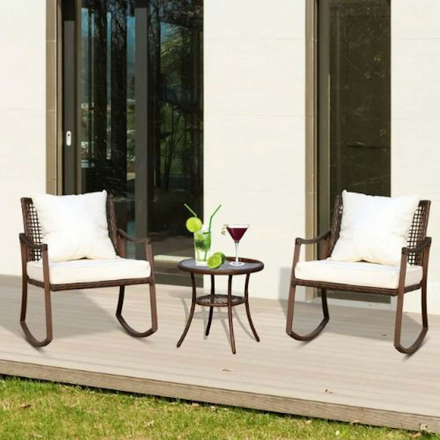 Aaleiyah Round 2-Person Long Bistro Set