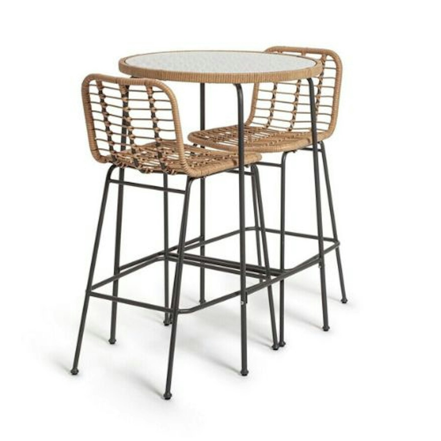 Habitat 2 Seater Bamboo Garden Bar Bistro Set