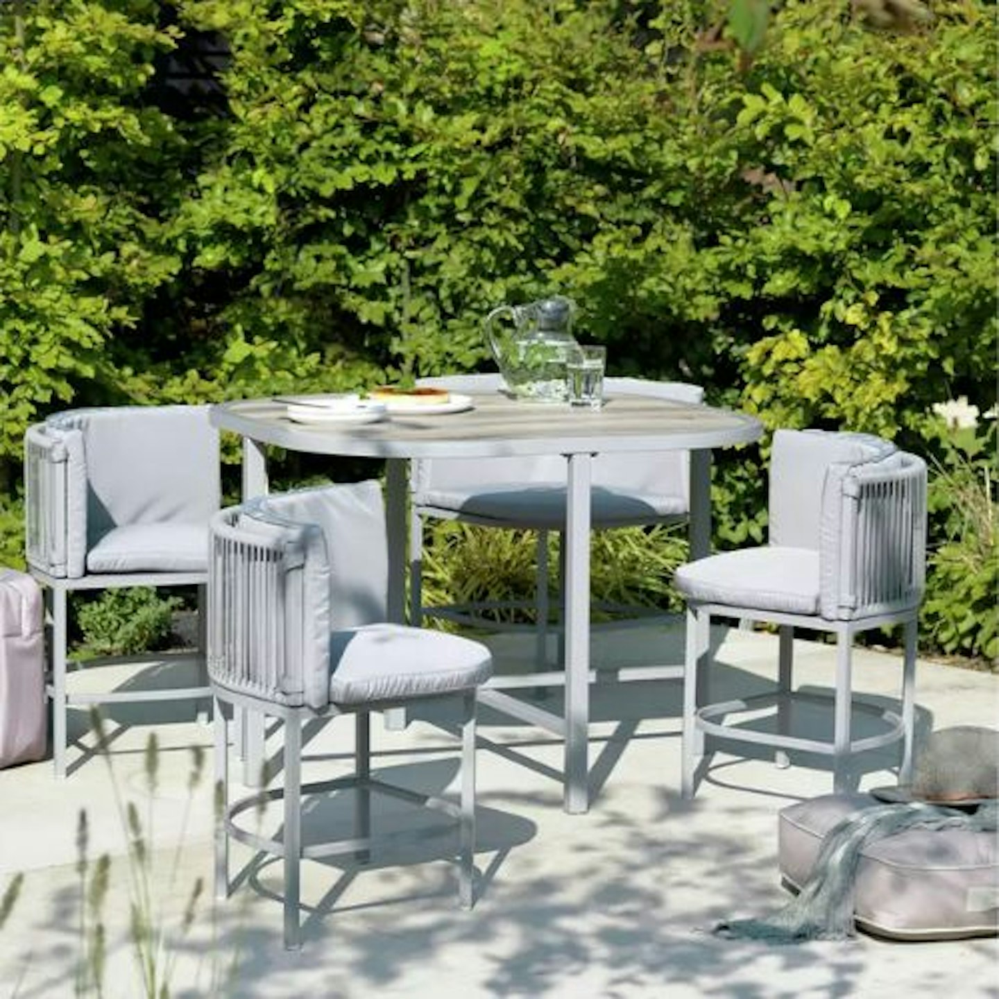 Habitat Nordic 4 Seater Rattan Patio Set - Grey