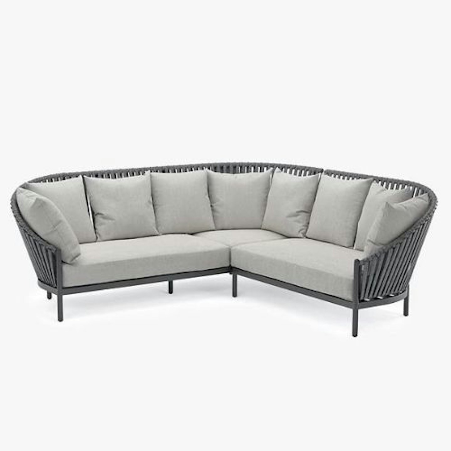 John Lewis Chunky Weave 5-Seater Garden Corner Sofa Set