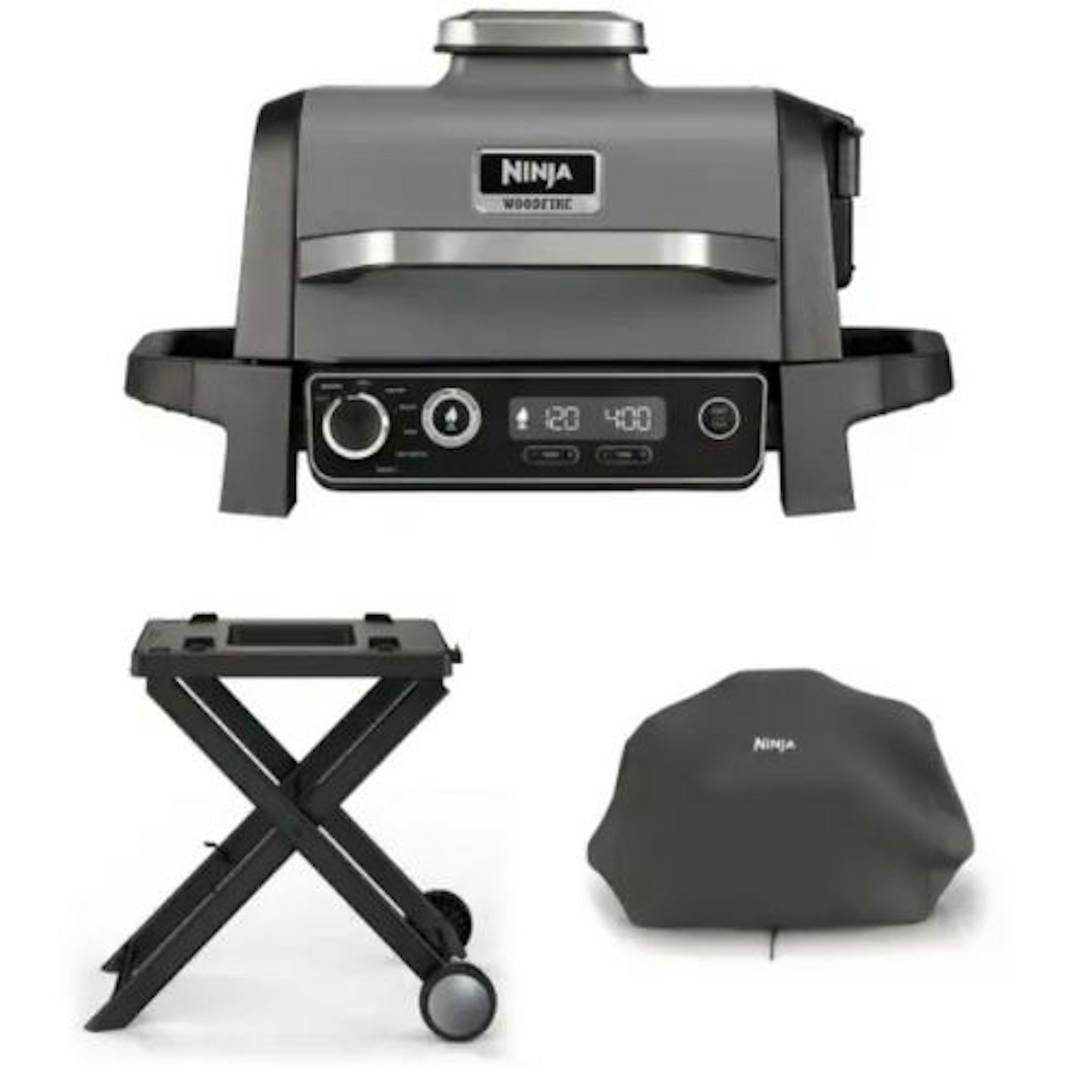 Ninja Woodfire Electric BBQ Grill & Smoker with Stand & Cover