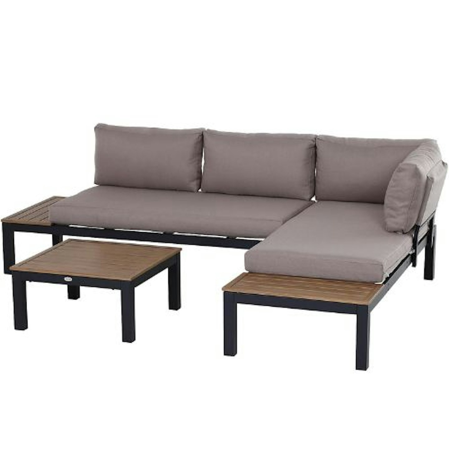 Outsunny 3pcs Garden Sectional Sofa