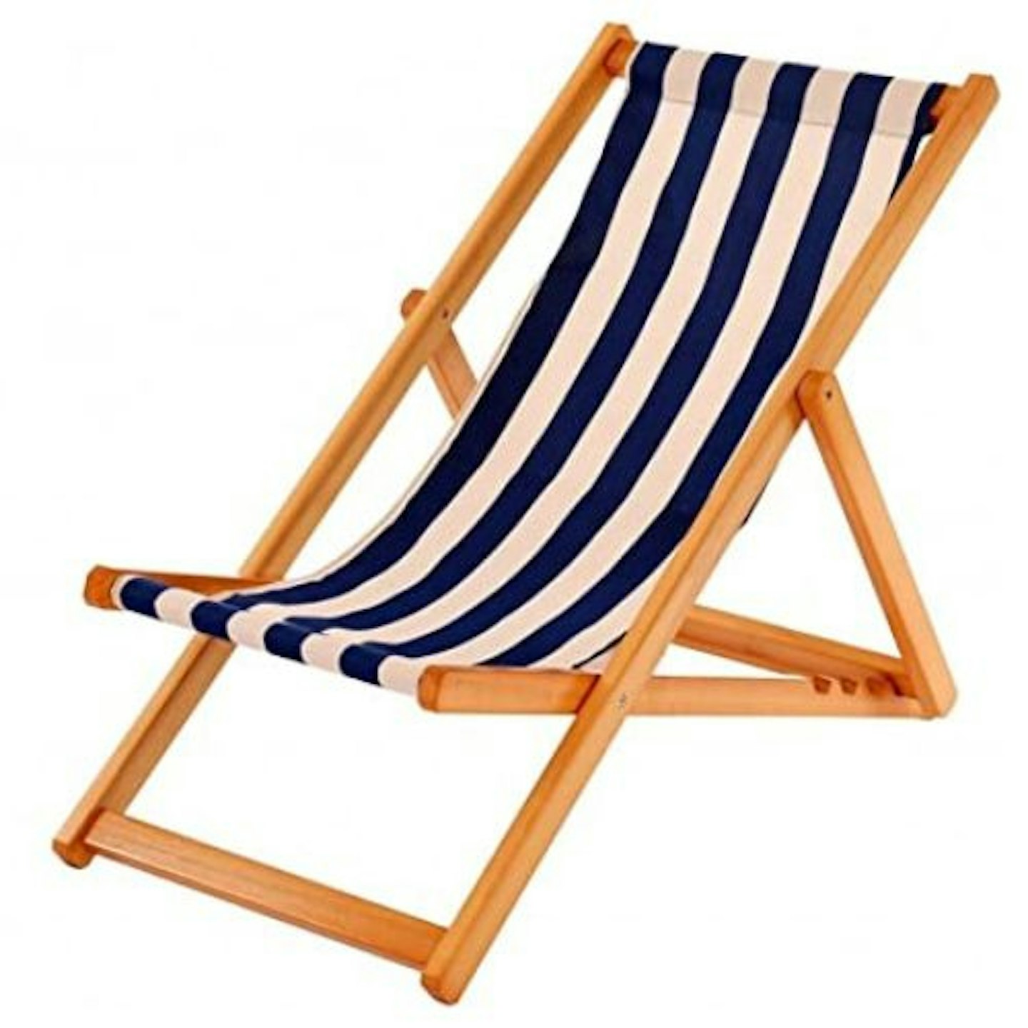 Oypla Traditional Folding Hardwood Garden Deckchair