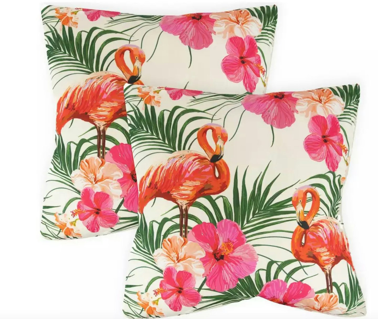 Streetwize Flamingo Print Outdoor Cushion - Pack of 4