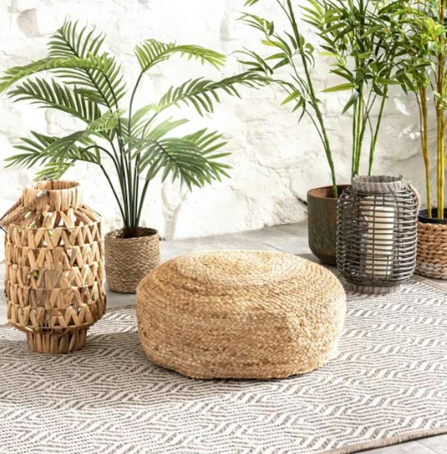 Round Jute Floor Cushion