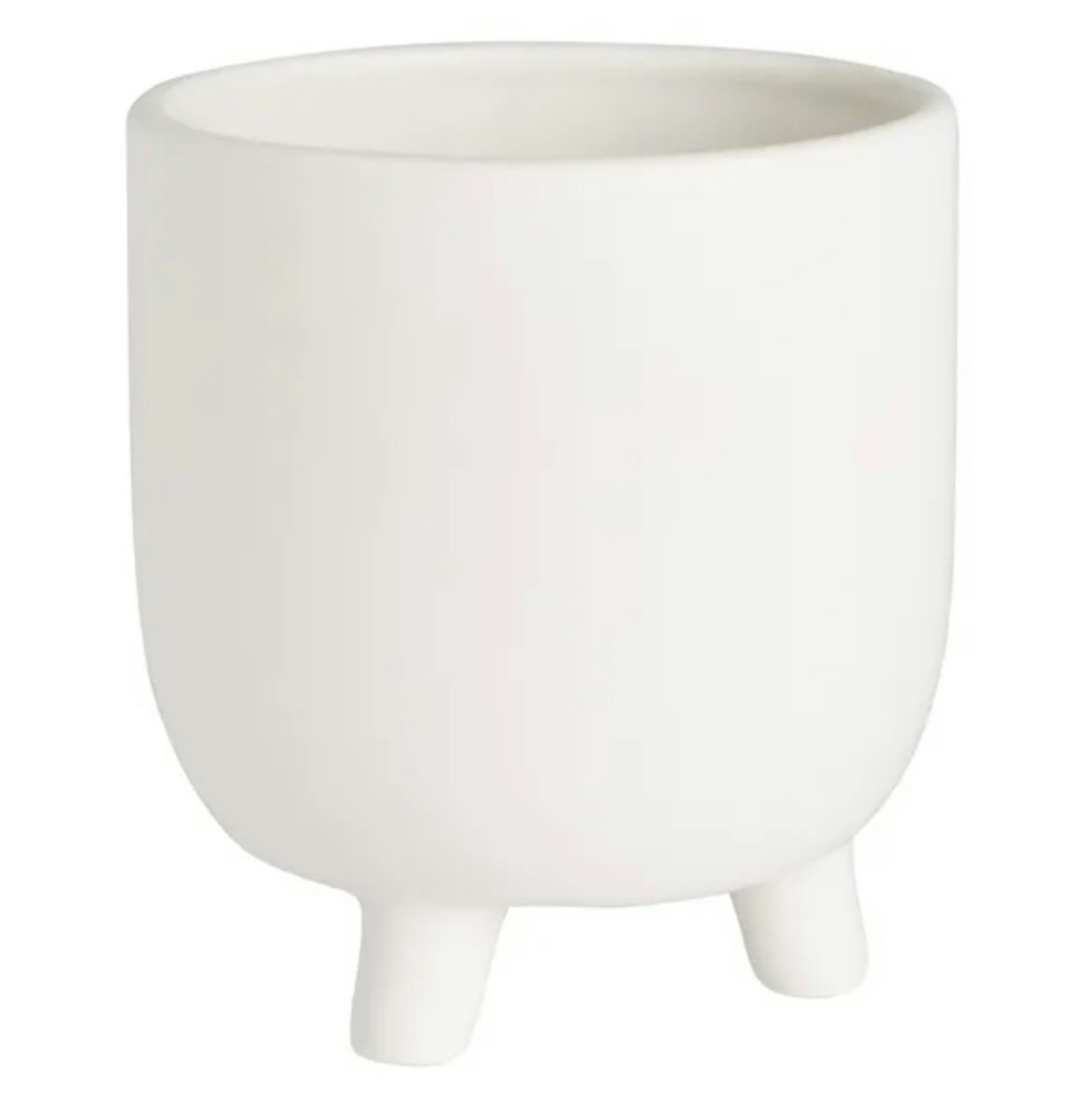 Ceramic Footed Plant Pot White