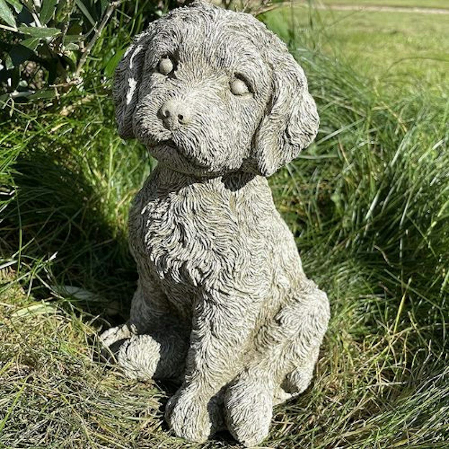 Cockapoo Dog Stone Statue 