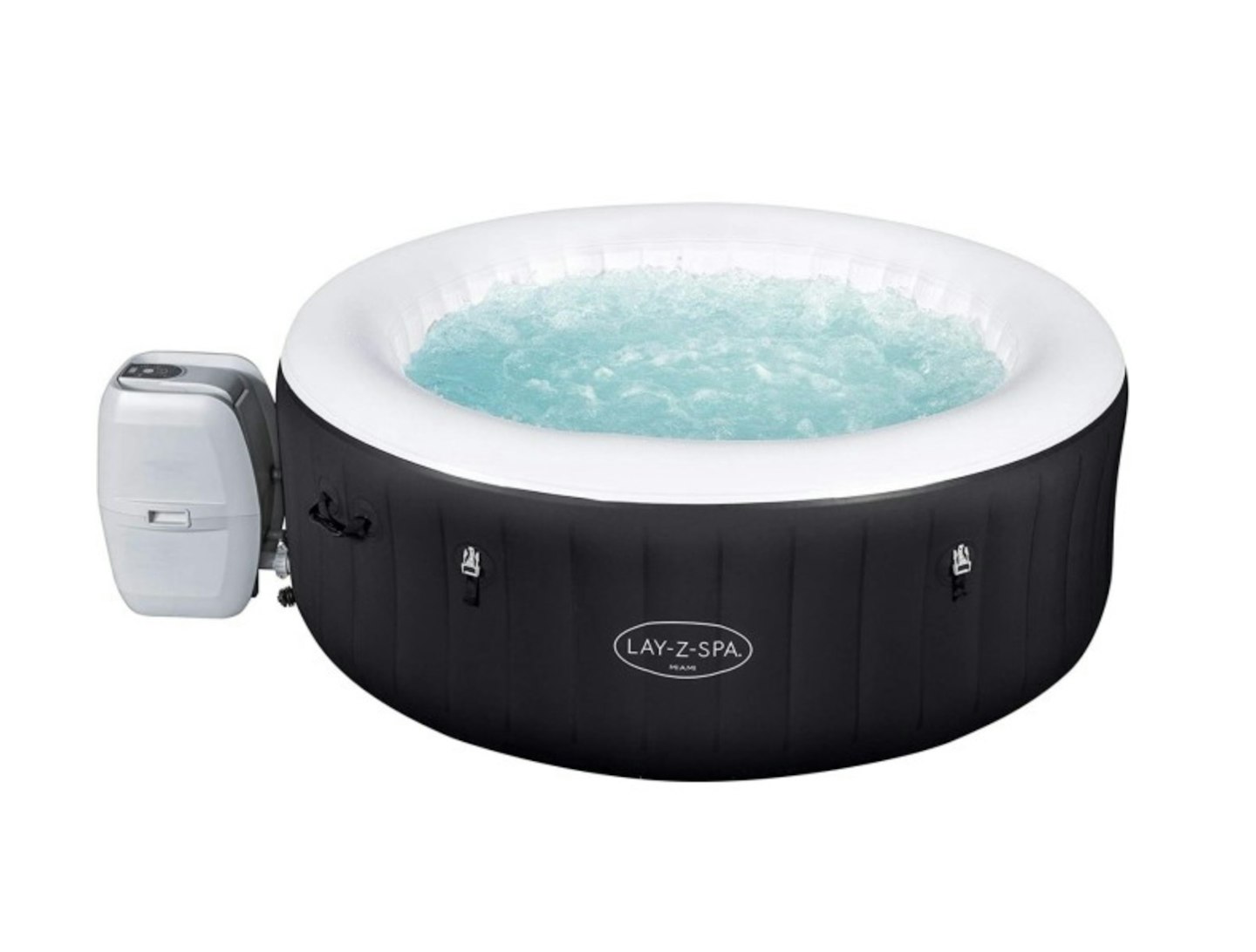 Lay-Z-Spa-AirJet-Miami-4-Person-Inflatable-Hot-Tub-in-Black