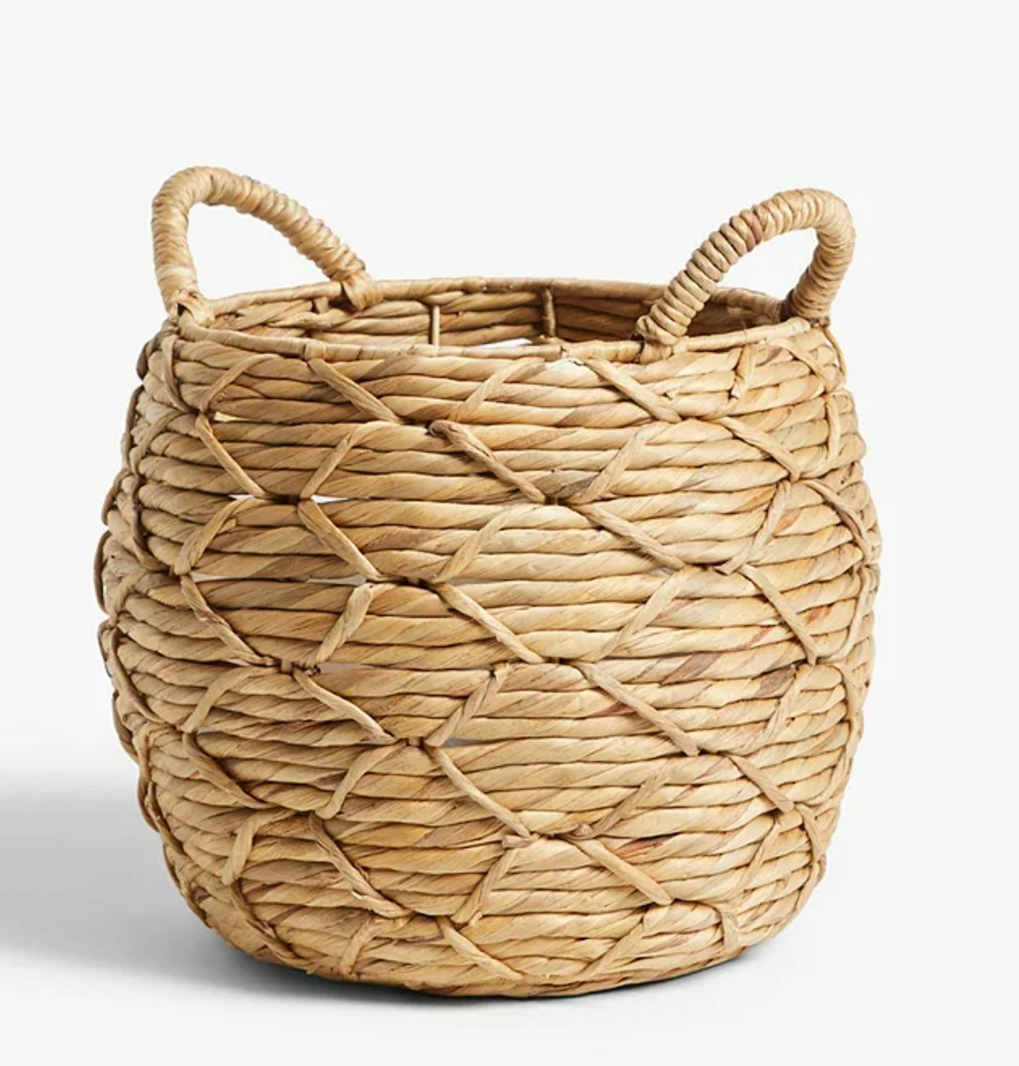 Patterned Weave Water Hyacinth Planter