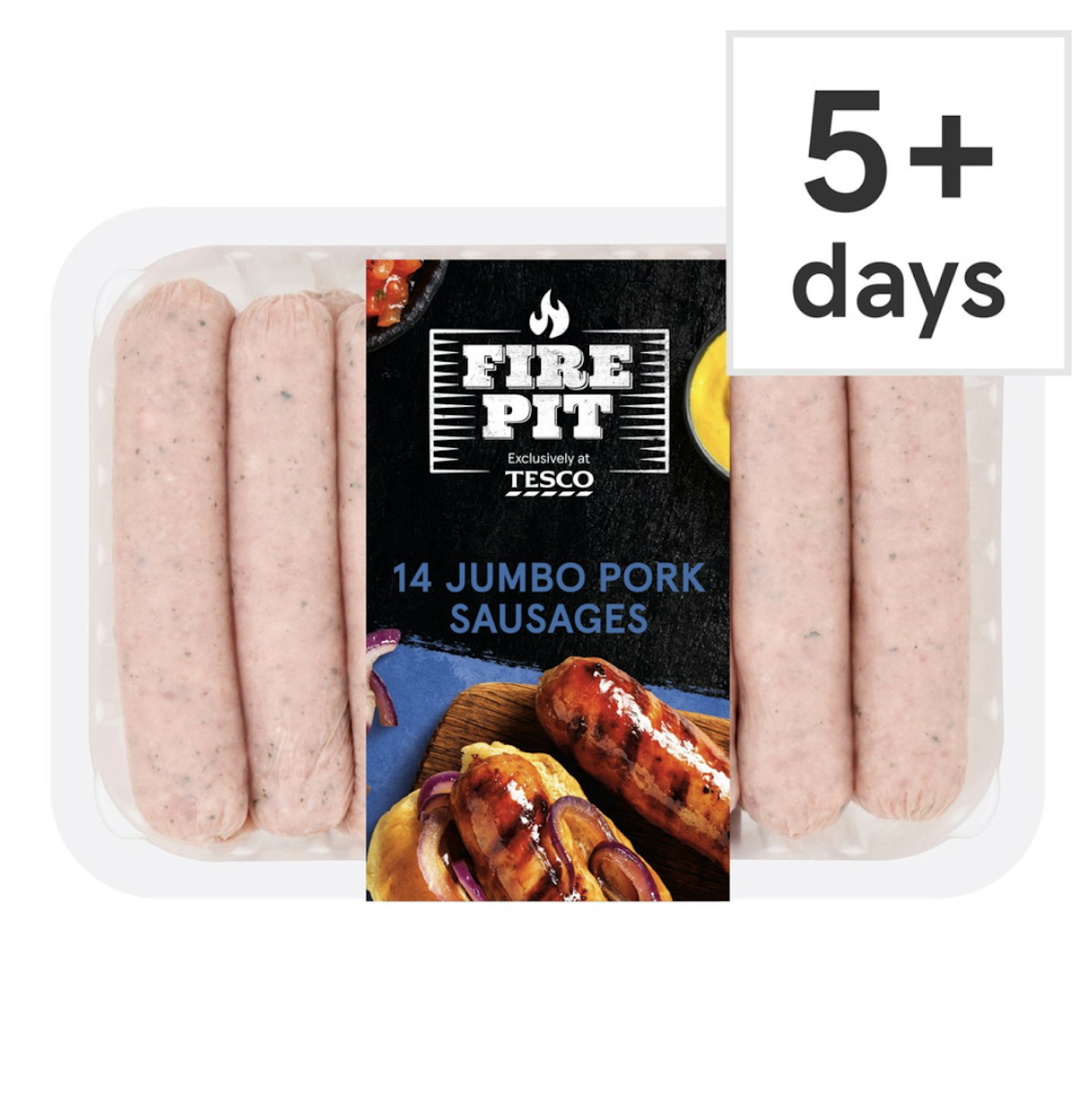 Tesco Fire Pit 14 Jumbo Pork Sausages 1.12kg