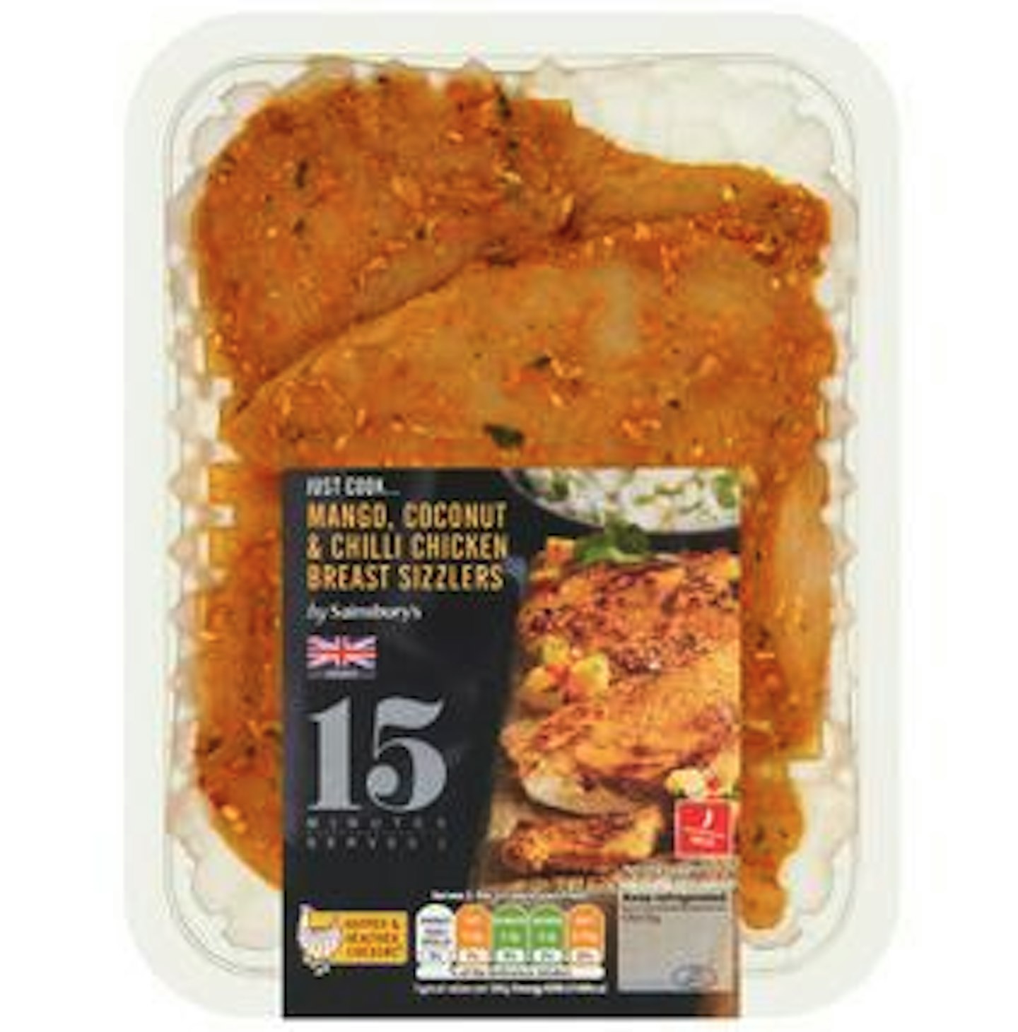 Sainsbury's Coconut and Mango British Fresh Chicken Breast Sizzlers 315g