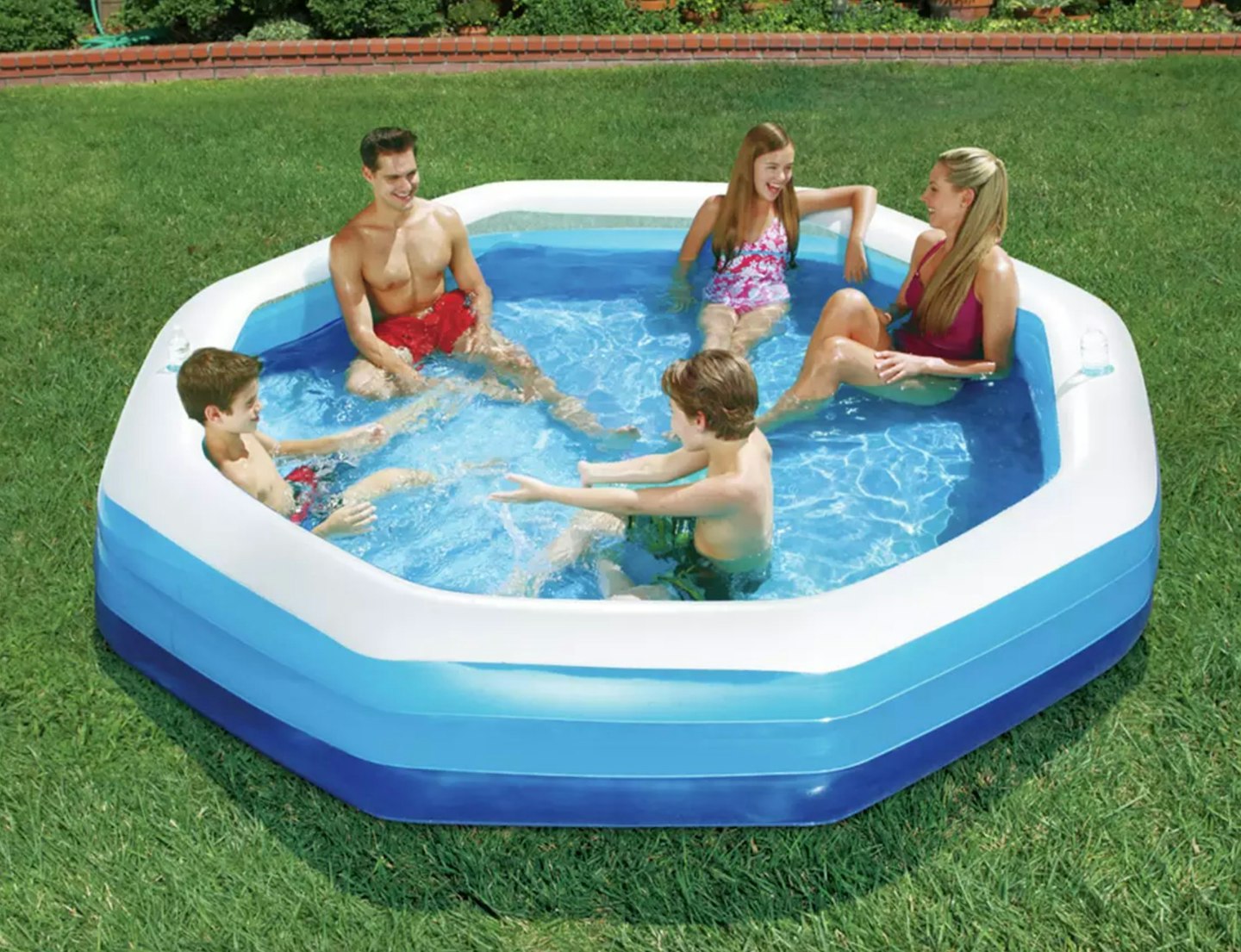 Summer Escapes 9ft Octagonal Family Paddling Pool 