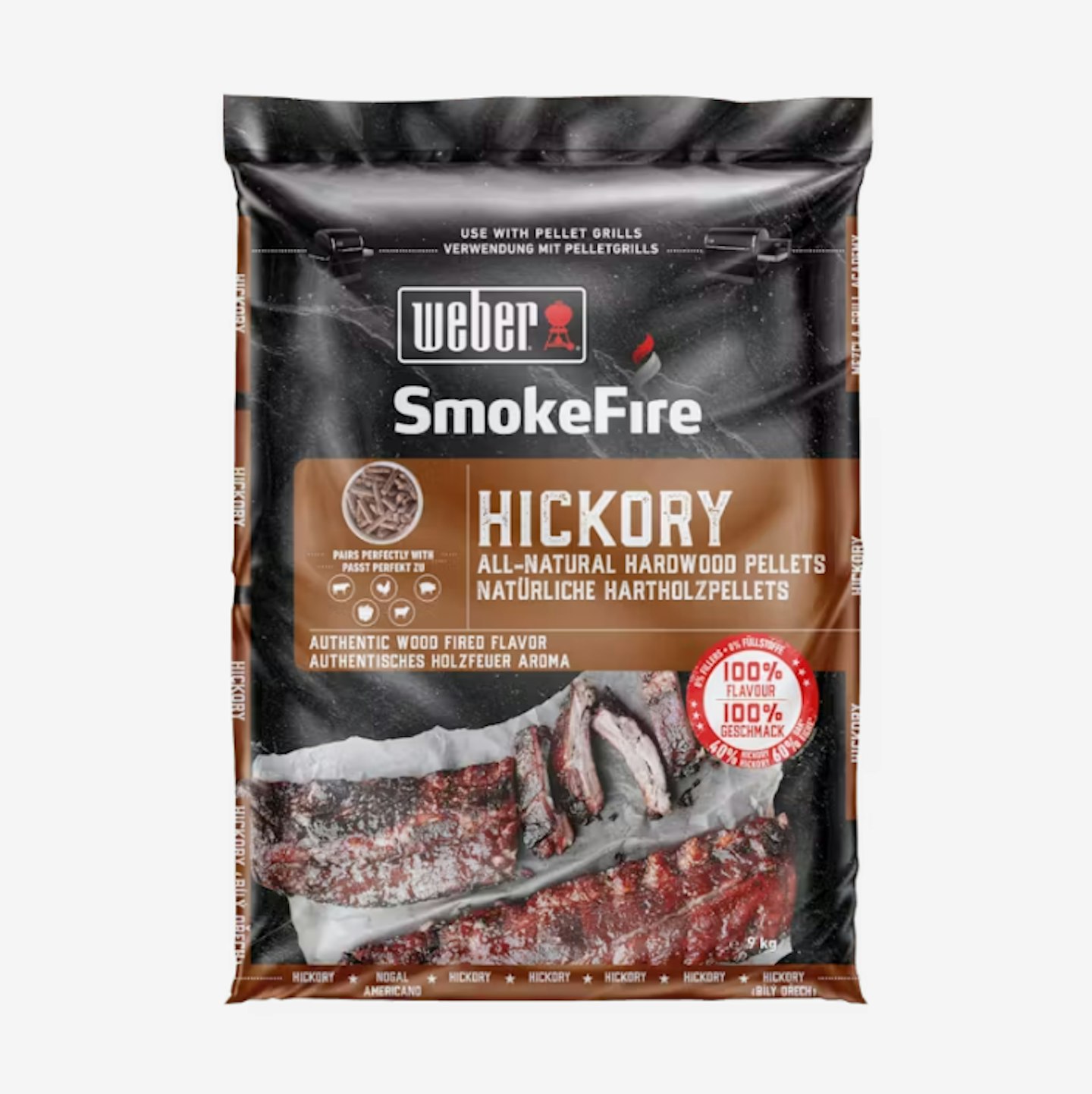 Weber Hickory All-Natural Hardwood Pellets