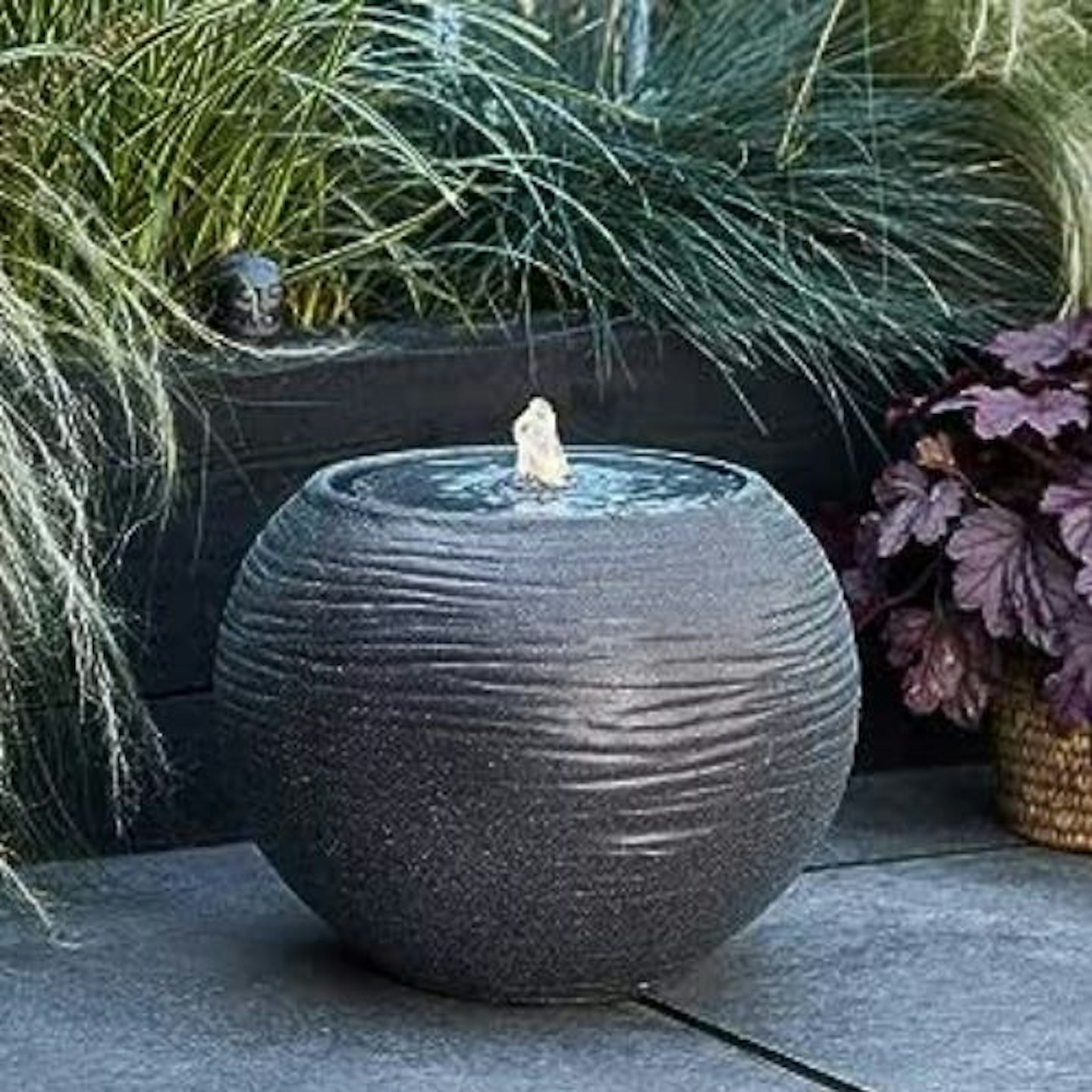 Lights4fun Stone Sphere Water Feature